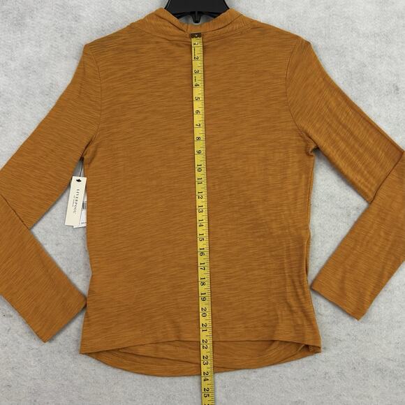 Liverpool Los Angeles Slub Jersey Faux Wrap Top S Rich Gold Modal Cotton NWT - Picture 6 of 12